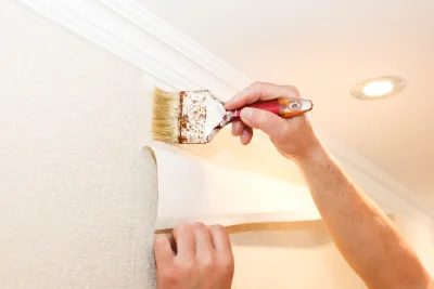 Pose de papier peint aux Granges — revêtements muraux et toiles de verre